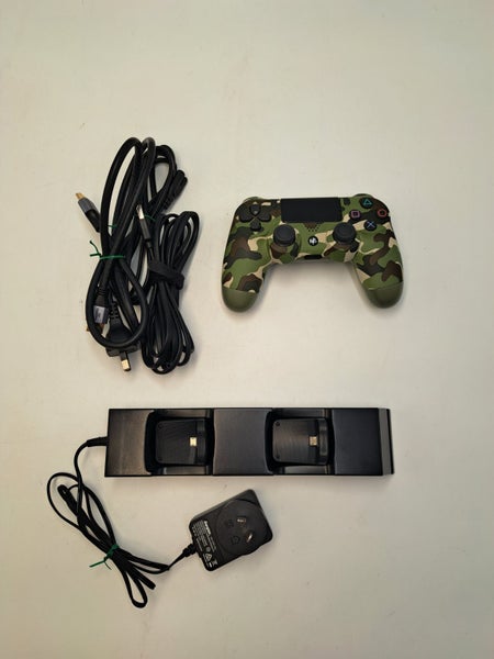 * 500GB Black PS4 Console w/ Camo Controller & Cables! * Carousel 2