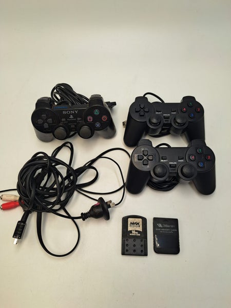 * Black Slim PS2 Console w/ 3 Controllers & 2 Memory Cards! * Carousel 2