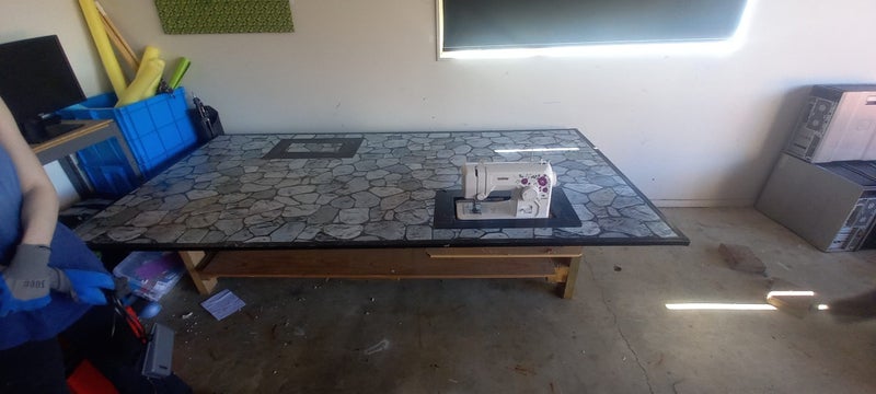 Large Wooden sewing machine table Carousel 2