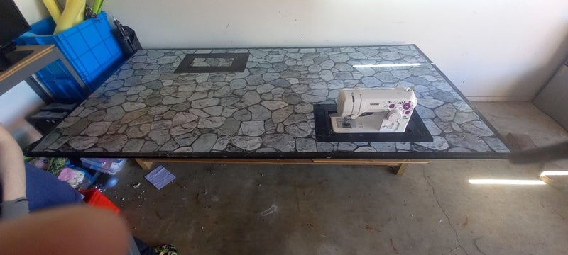 Large Wooden sewing machine table Carousel 6