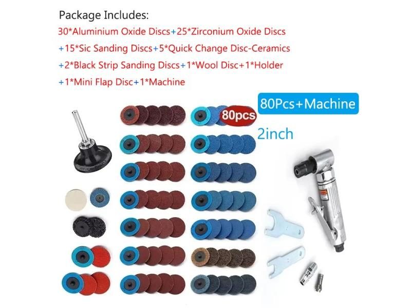 Mini Air Angle Die Grinder With Sanding Discs Kit Carousel 1