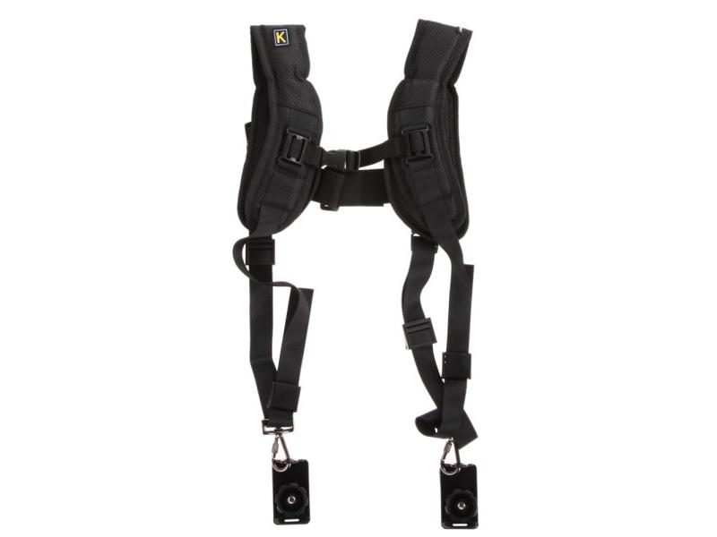 Portable Camera Strap With Double Shoulder Straps For 2 DSLRs Carousel 1