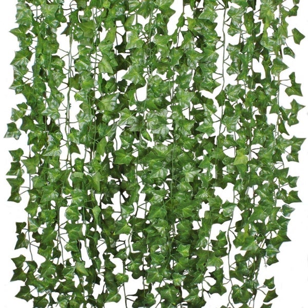 12 Pack 79 Feet Artificial Ivy Leaf Leaves Grass Plants Vine Fake Greenery Ga Carousel 1