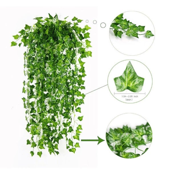 12 Pack 79 Feet Artificial Ivy Leaf Leaves Grass Plants Vine Fake Greenery Ga Carousel 2
