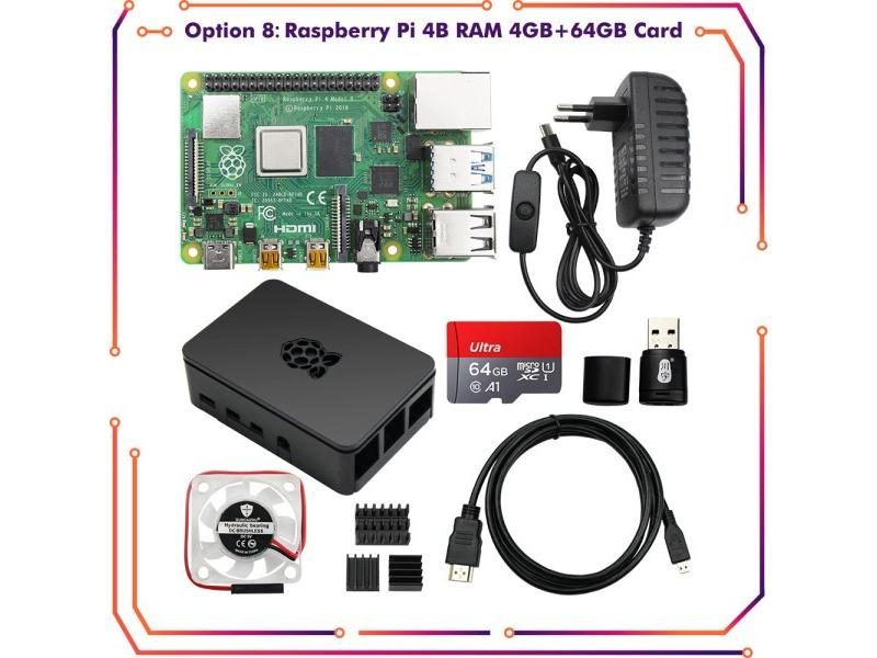 Raspberry Pi 4 Kit With Accessories For Model B Carousel 1