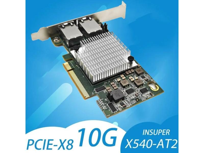 10Gbps Dual Copper RJ45 Ethernet Network Card For PCIE-x8/x16 Carousel 1