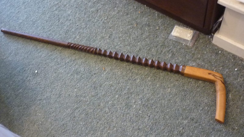 CARVED WALKING STICK Carousel 1