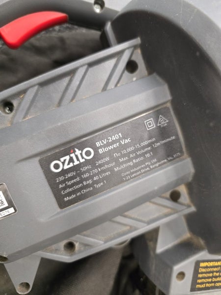 Ozito Corded 3 in 1 Vacuum + Blower + Mulcher BLV-2401 Carousel 4