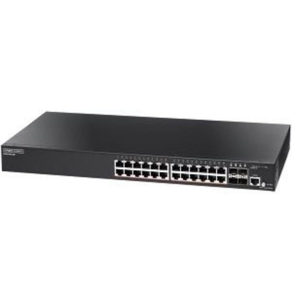 EDGECORE 24 Port Gigabit PoE+ Web Smart Pro Switch. (4-port GE SFP& 24x RJ-45... Carousel 1