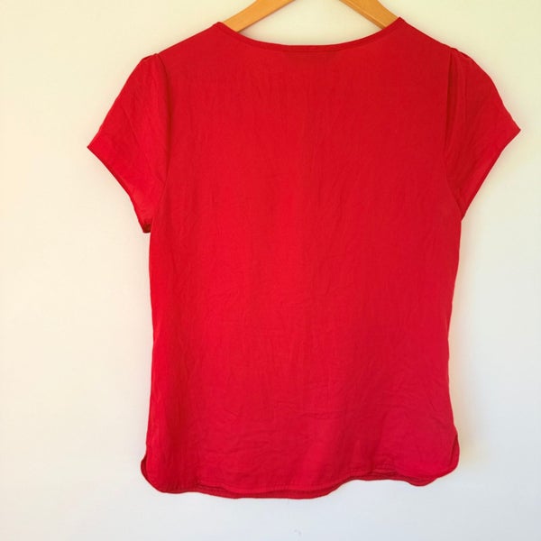 Jacqui.E Size 6 - Solid Color Notch Neck Blouse Carousel 5