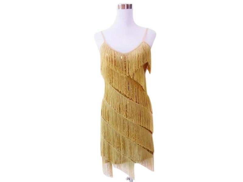 Sexy Tassel Tiered Fringe Flapper Evening Dress For Dancing Carousel 1
