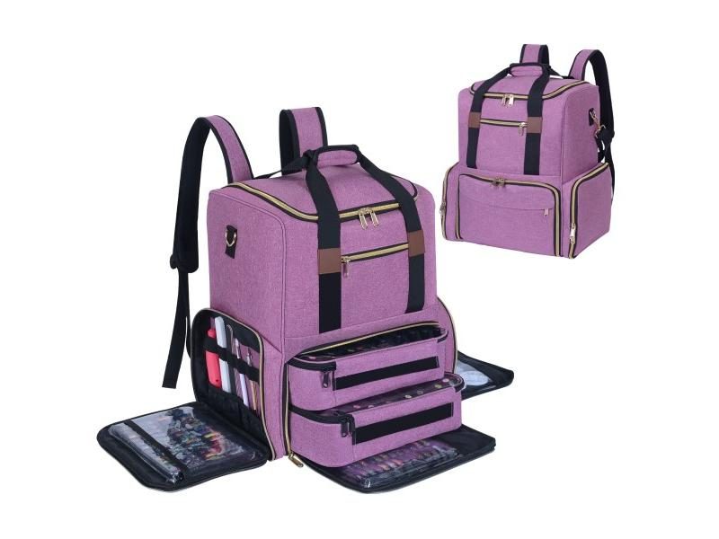 Nail Polish Organizer Backpack Holds 80 Bottles And Nail Lamp Carousel 1