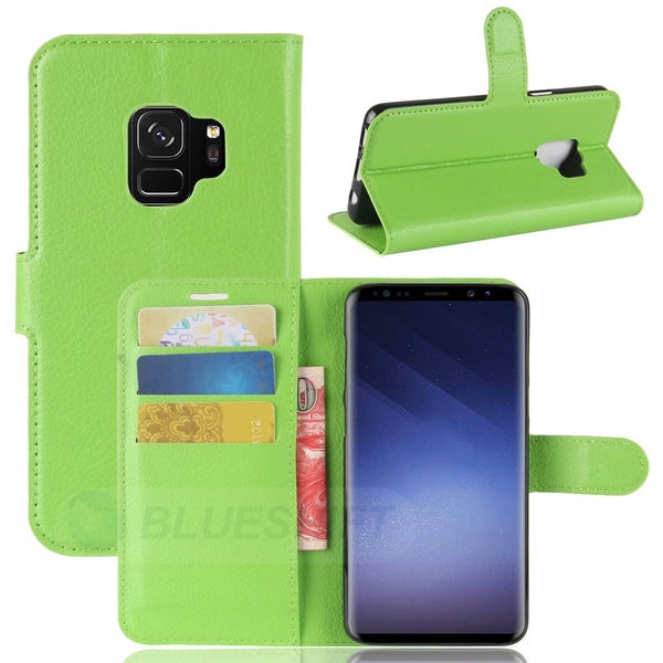 Galaxy S9 Pu Wallet Case [Green] Carousel 1