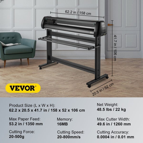 Vinyl Cutter 53Inch Vinyl Cutter Plotter With Stand Adjustable Speed Force Fo... Carousel 2