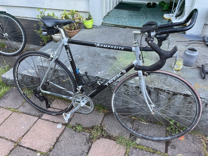 Trek 2100 carbon frame road bike with aero bar Carousel 1