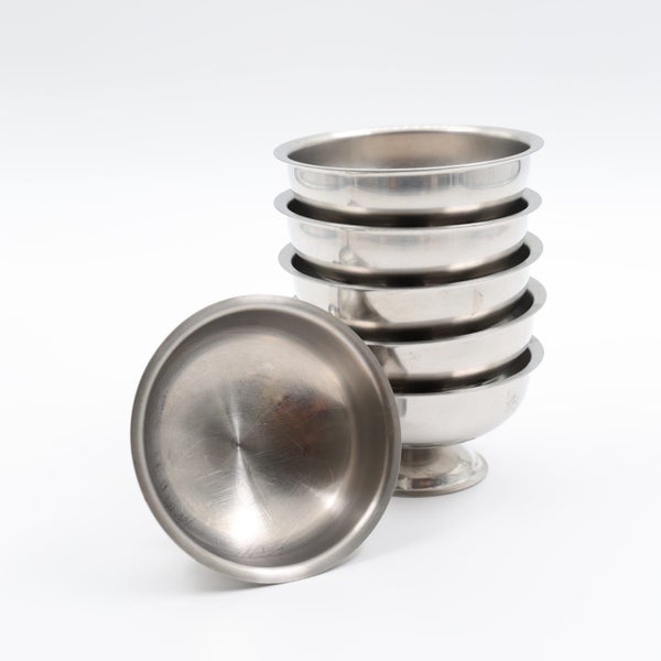 Vintage Stainless Steel Coupe Dessert / Sundae Bowls – Set of 6 Carousel 2