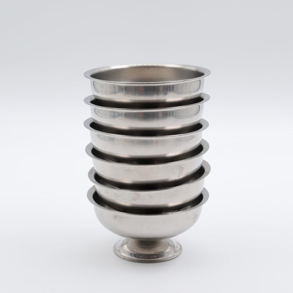 Vintage Stainless Steel Coupe Dessert / Sundae Bowls – Set of 6 Carousel 3