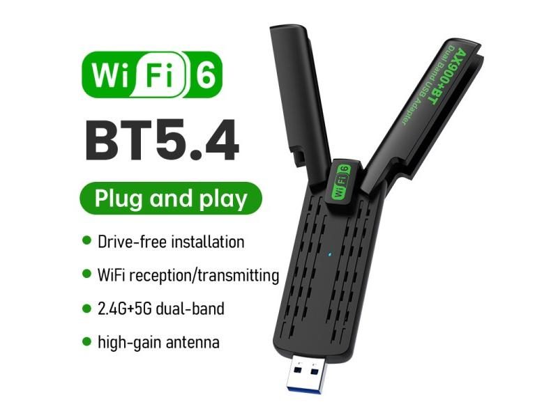 WiFi 7 USB 3.0 Tri-Band 6500Mbps Network Adapter For Win10/11 Carousel 1