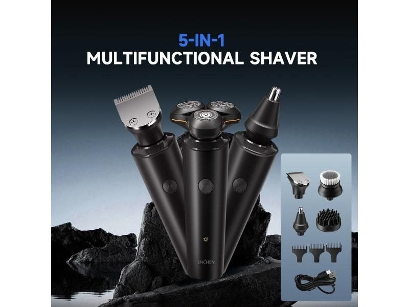 Waterproof Type-C Rechargeable Men's Beard Trimmer 4 Heads Carousel 1