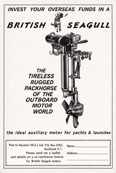VINTAGE POSTER: British Seagull Outboard Motor 1967 Carousel 1