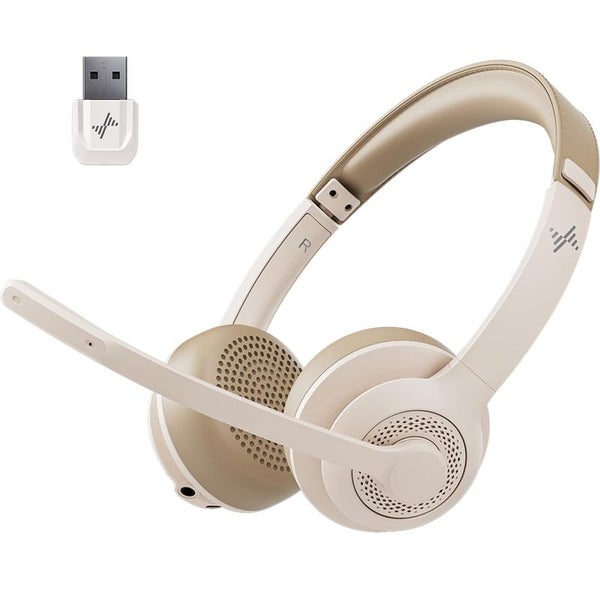 Wireless Headset With AI Noise Cancelling Bluetooth V5.2 USB Dongle Carousel 1