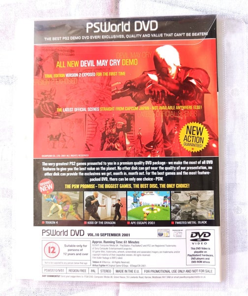 Sony PlayStation 2 Vintage PSWorld DVD Volume 10 from 2001 featuring Tekken 4 Carousel 2
