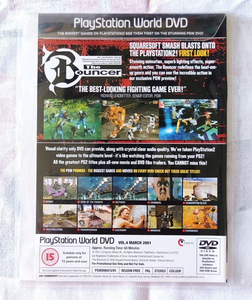Sony PlayStation 2 Vintage PSWorld DVD Vol 4 from 2001 featuring Bouncer Carousel 2