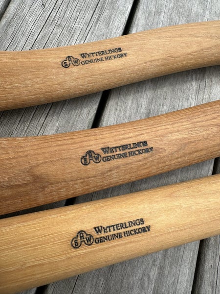 3x different new old stock wetterlings axe / hatchet handles. Carousel 1