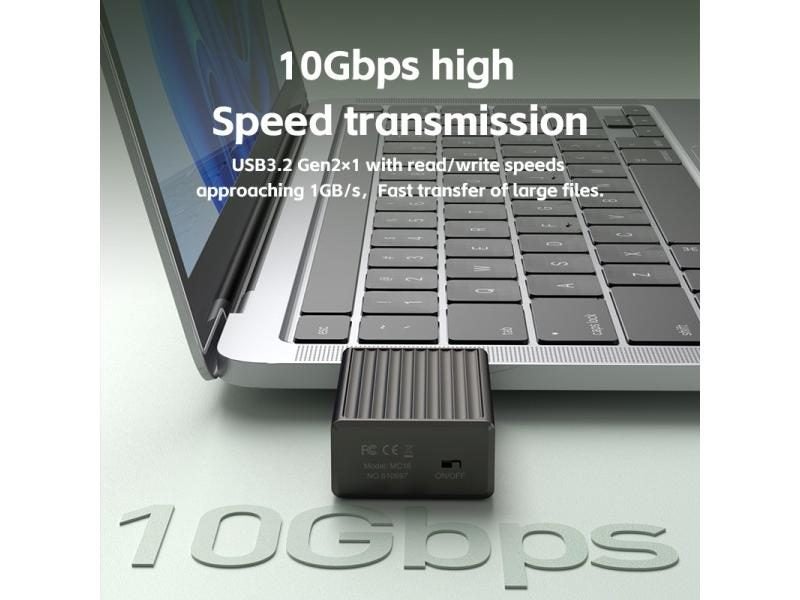 M.2 NVMe SSD Enclosure With Cooling Fan For Laptop IPad Carousel 2