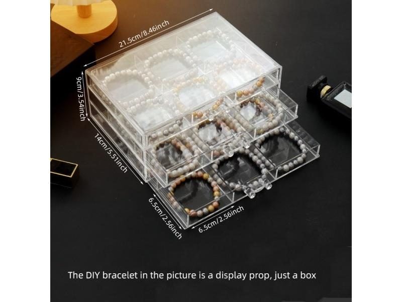 Stackable 30-Grid Jewelry Clip Case With 5 Drawers Carousel 1