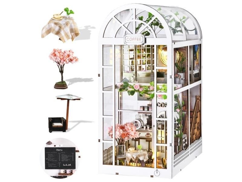 DIY 3D Wooden Puzzle Book Nook Kit For Bookshelf Decoration Carousel 2
