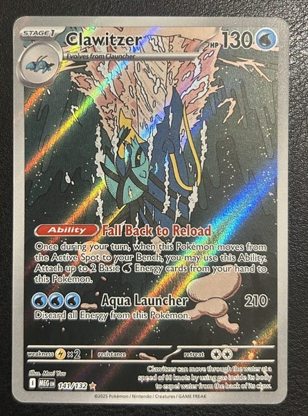 Clawitzer #141/132 Illustration Rare Mega Evolution Carousel 1