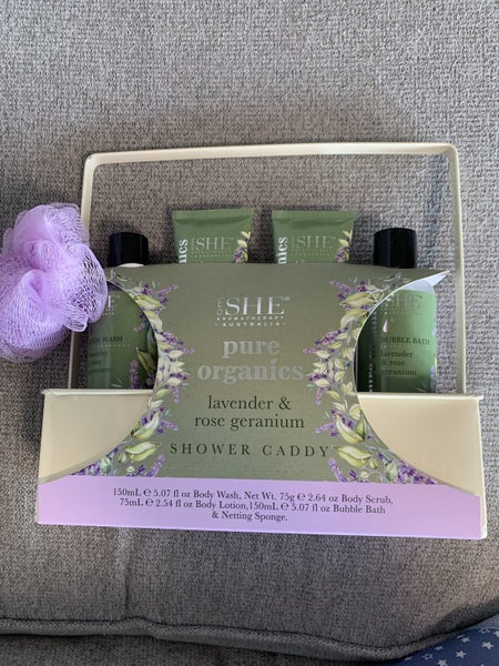 Pure organics lavender and rose geranium shower caddy Carousel 1