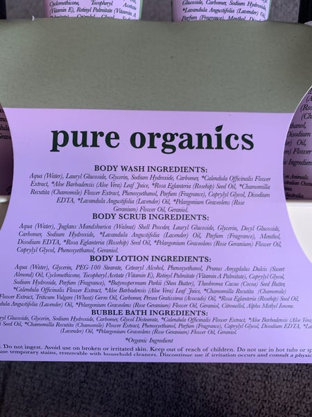 Pure organics lavender and rose geranium shower caddy Carousel 2