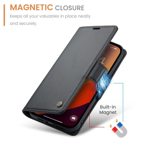 Apple Iphone 15 Pro Pu Wallet Case [Black] Carousel 2