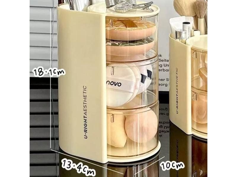 Clear Acrylic Storage Box For Hair Accessories Makeup Brush Jewelry Carousel 1