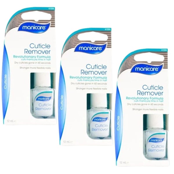 3x Manicare 12ml Cuticle Remover Flexible Nail Manicure Pedicure Grooming, White Carousel 1