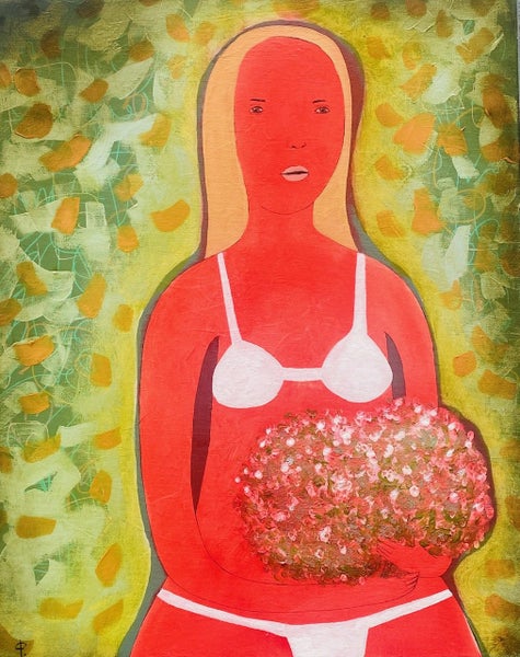 LADY IN RED. Original painting by Nick Fedaeff Carousel 1