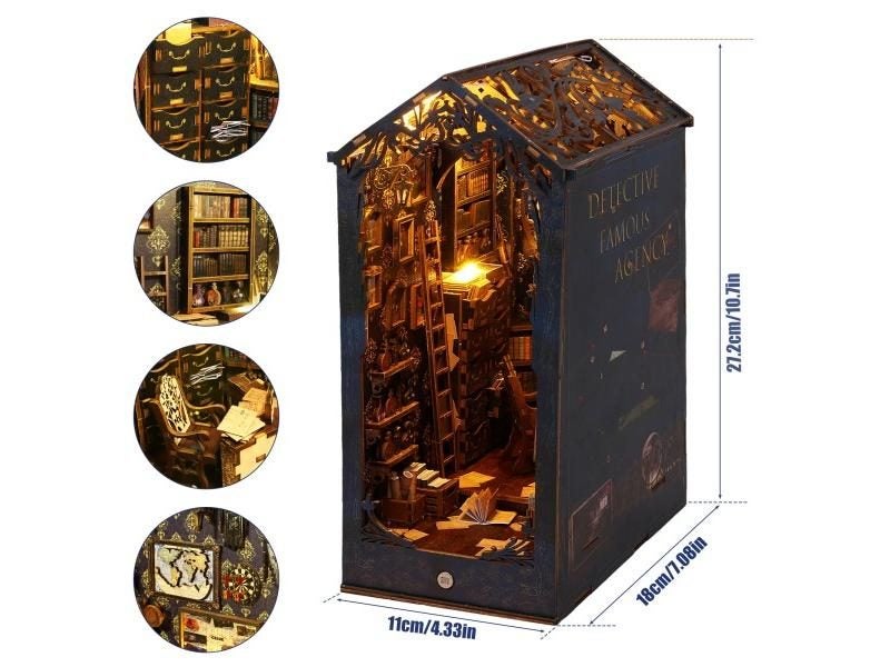 DIY Book Nook Miniatures House Kit Building Toys Carousel 1