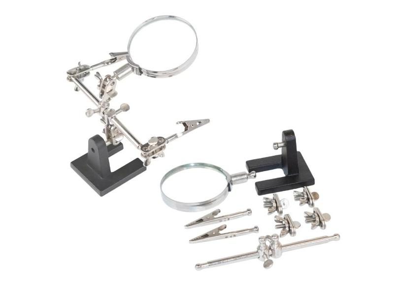 Adjustable Magnifying Welding Clip With LED Light And Bracket Carousel 1