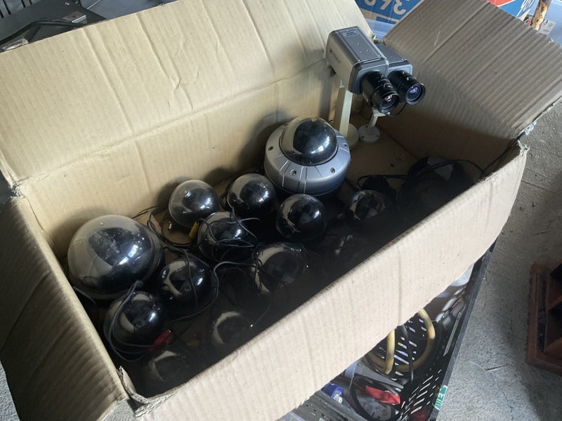 Box of various commercial colour security cameras Carousel 1