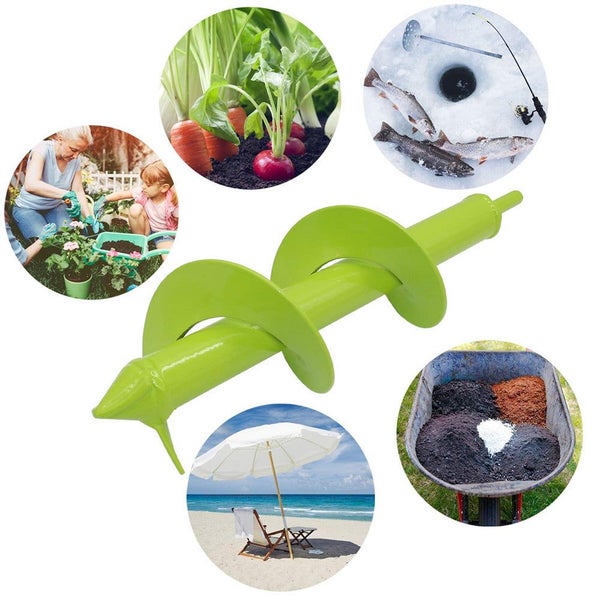 Upgraded Version Garden Auger Earth Planter Drill Bit Post Soil Clay Ho Carousel 10