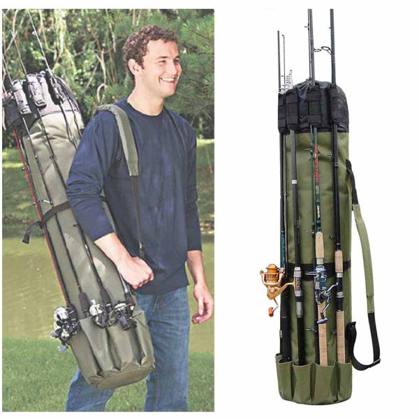 Portable Multifunction Nylon Fishing Rod Bag Fishing Tackle Case Fishing Tools S Carousel 1