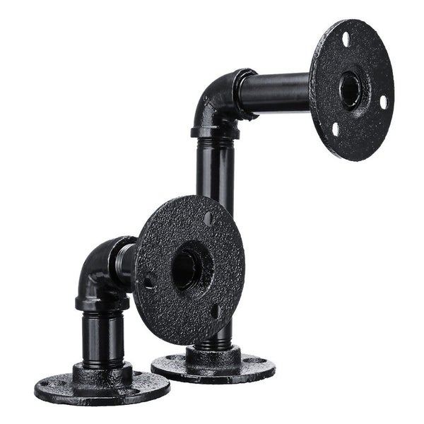 2pcs Steampunk Iron Pipe Scaffold Board Shelf Brackets Holder Carousel 1