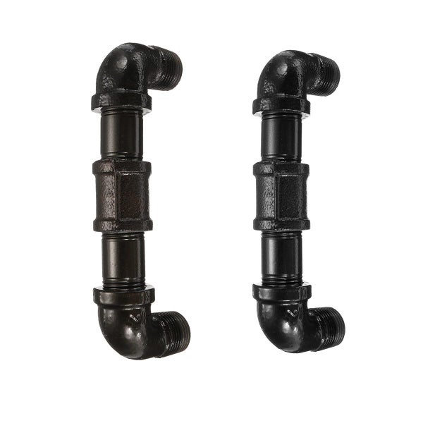 Industrial Vintage Steampunk Iron Pipe Drawer Door Handle Pull&Push Rustic Cabin Carousel 1