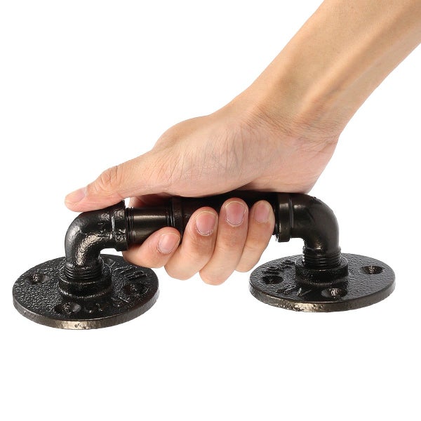 Industrial Vintage Steampunk Iron Pipe Drawer Door Handle Pull&Push Rustic Cabin Carousel 10