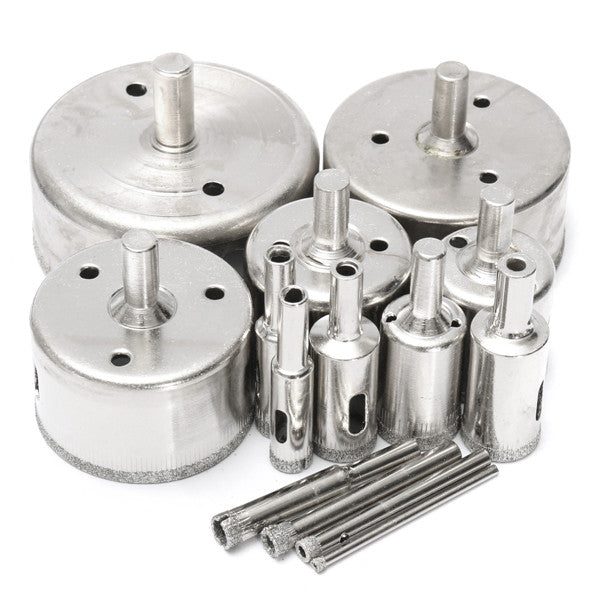 14pcs 3-70mm Diamond Hole Saw Tile Ceramic Glass Porcelain Marble Drill Bits Set Carousel 1