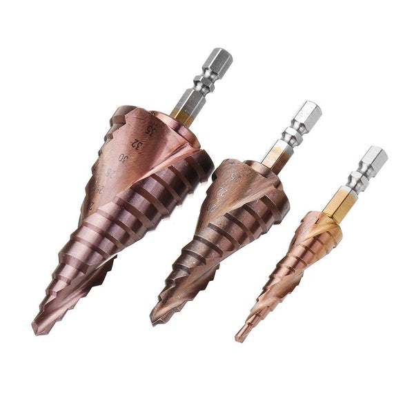 3-13mm/6-25mm/6-35mm M35 Cobalt Step Drill Bit Double R 1/4 Inch Hex Sh Carousel 2
