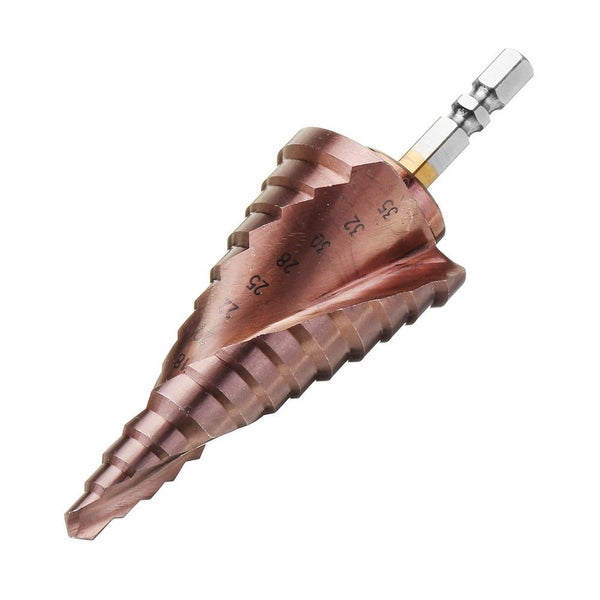 3-13mm/6-25mm/6-35mm M35 Cobalt Step Drill Bit Double R 1/4 Inch Hex Sh Carousel 10