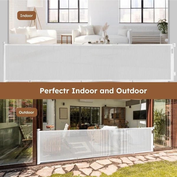 Retractable Mesh Baby Gate - 200cm (White) Carousel 2